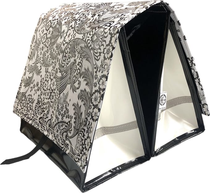 Du Baj  Budget L Barock White - Dubbele Fietstas - 45 l - Zwart;Wit