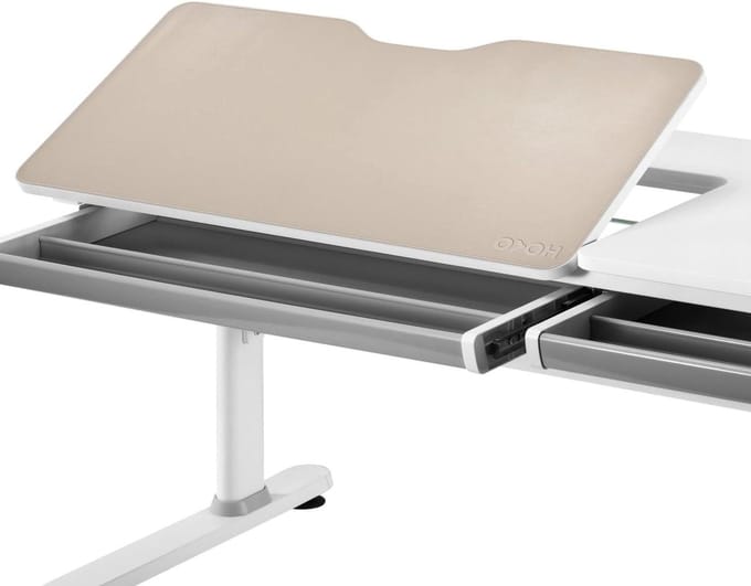 Bureauonderlegger - Bureau mat - Bureau beschermen - Antislip basis - Royaal gedimensioneerd - Beige
