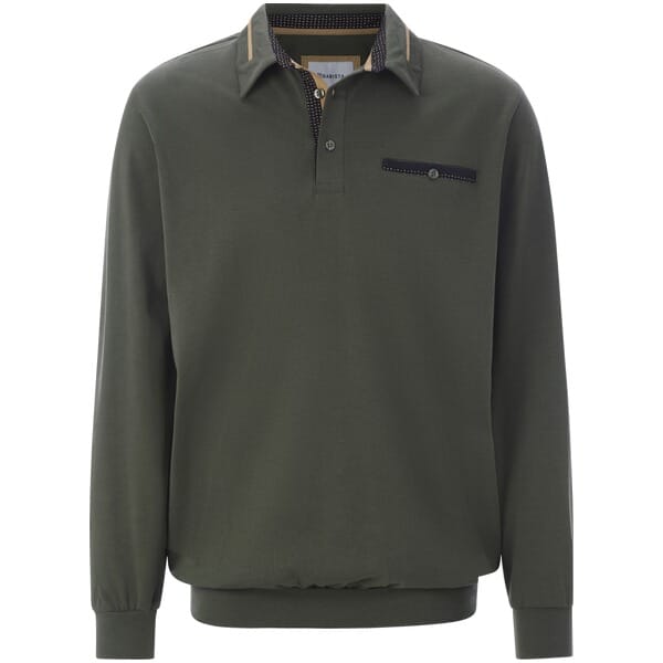 Babista herren Poloshirt Met Lange Mouwen - 64/66 - olijf - Plus Size