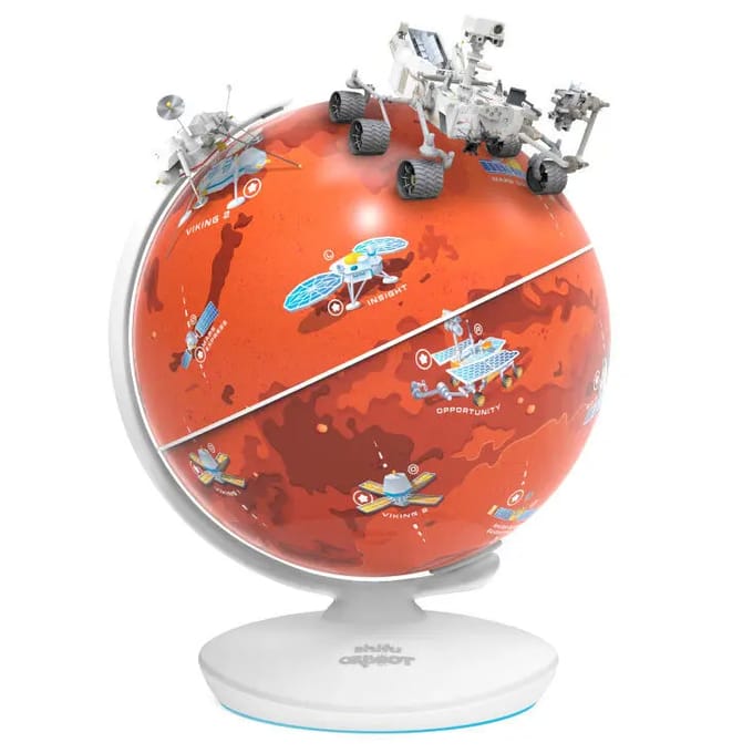 Orboot Planet Mars - AR globe - by PlayShifu (met app): Interactief, Educatief, Augmented Reality Globe - STEM speelgoed voor kinderen van 4 - 10 jaar - Multi kleur