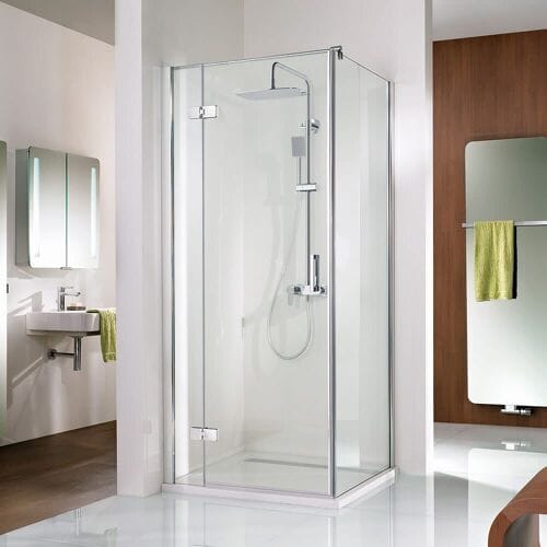 HSK Premium Softcube hinged door for side wall 100 x 200 cm, stop left with bar handle 6800100-41-50-200cm-L-StGr