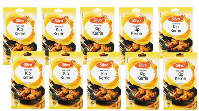 Silvo® | 10 x Mix Kip Kerrie 22 gram | kipkruiden | multipack
