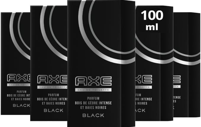 AXE Eau de Toilette Black - 5 x 100 ml Voordeelverpakking