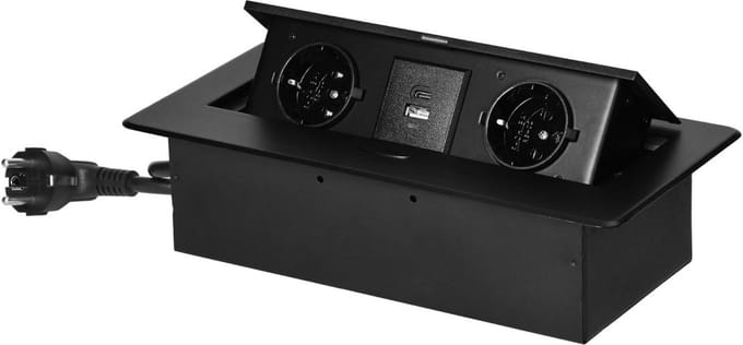 Verzonken Stopcontact met USB-A en USB-C Oplader voor Werkblad