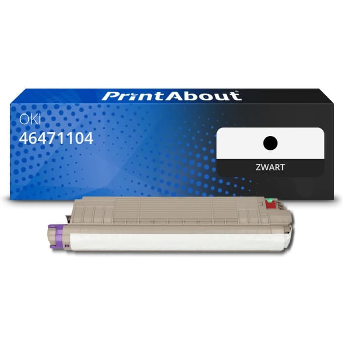 PrintAbout huismerk Toner 46471104 Zwart Geschikt voor OKI