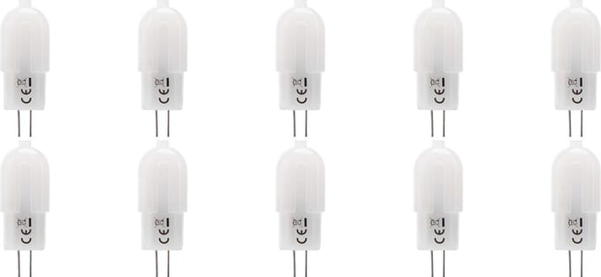 LED Lamp 10 Pack - Velvalux - G4 Fitting - Dimbaar - 2W - Warm Wit 3000K - Melkwit | Vervangt 20W