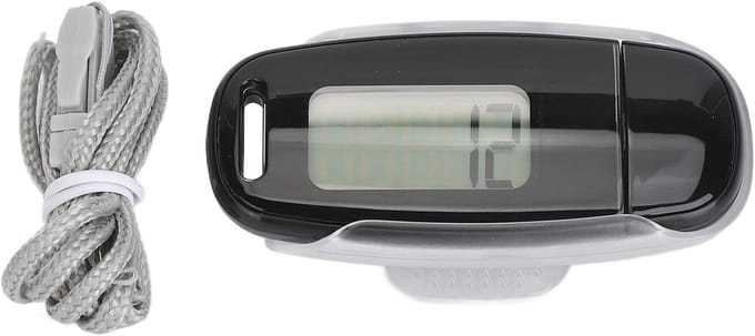 Stappenteller - Activiteitstracker - Fitness Doelen - Groot LCD Scherm - 9 x 5 x 4 cm - Zwart