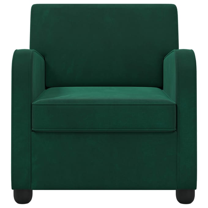 vidaXL - Fauteuil - Donkergroen - fluweel