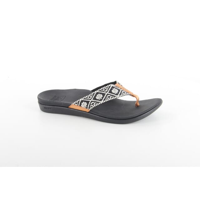 Reef Ortho Wovenblack/White Dames Slippers - Zwart/Wit - Maat 42,5