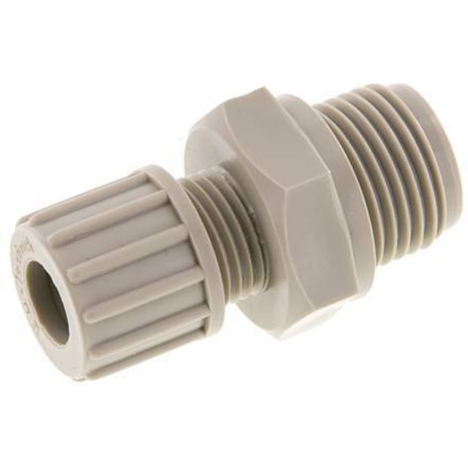 10x8mm & G1/2'' PP Rechte Knelfitting Buitendraad 10bar