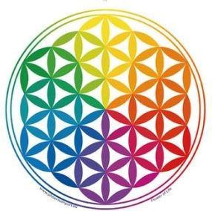 Raamsticker Bloem des Levens (Flower of Life)