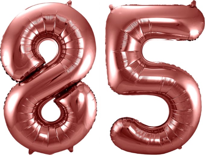 Folieballon 85 jaar brons 86cm