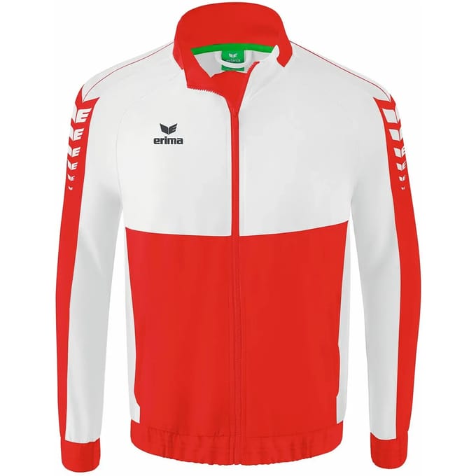Erima Six Wings Presentatiejack Kinderen - Wit / Rood | Maat: 152