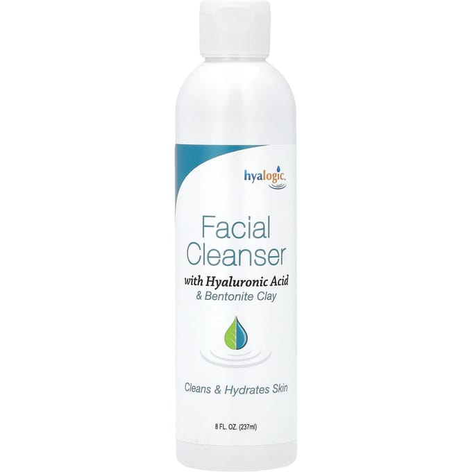 Hyalogic, nettoyant visage à l'acide hyaluronique et à l'argile bentonite, 237 ml (237ml) white