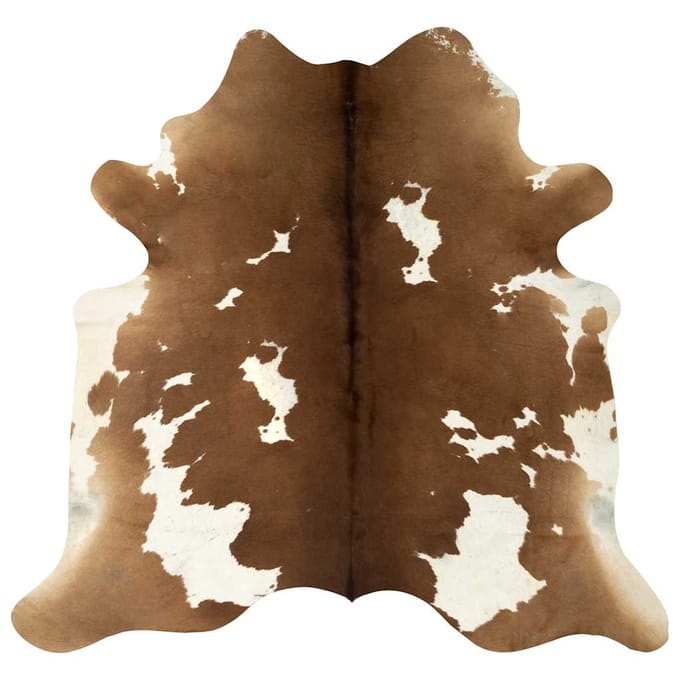 vidaXL - Vloerkleed - 180x220 - cm - echte - koeienhuid - bruin - en - wit