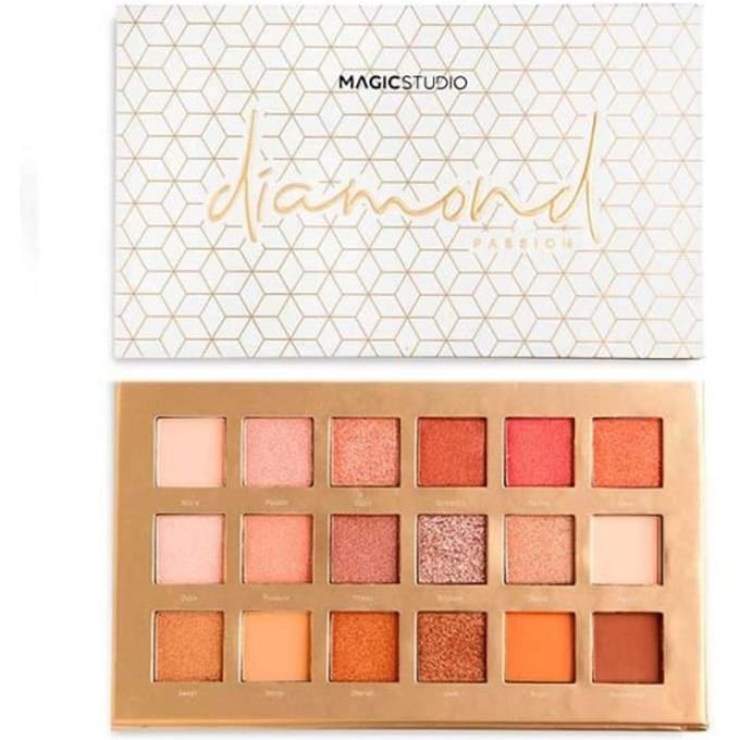 Fard à paupières - Magic Studio - Diamond Passion - 18 nuances - Non waterproof - Palette polyvalente