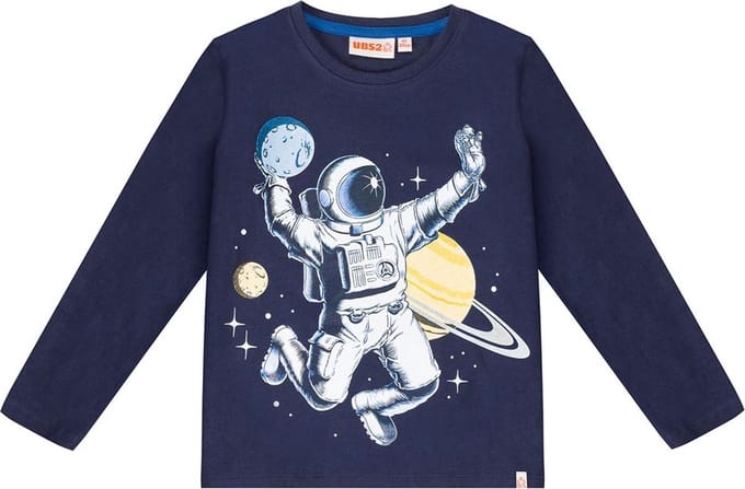 T-SHIRT MET LANGE MOUWEN RUIMTE/ SPACE