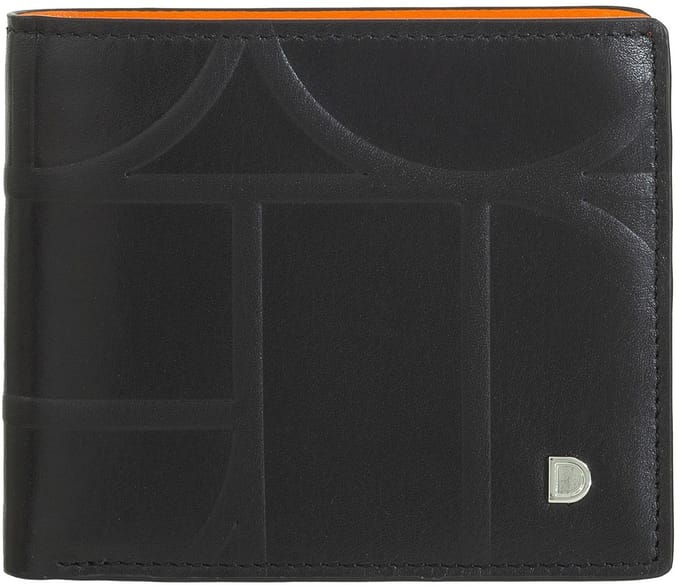 DuDu Up! Portemonnee RFID-bescherming Leer 10.5 cm - Jongens - Horizontaal - black-orange