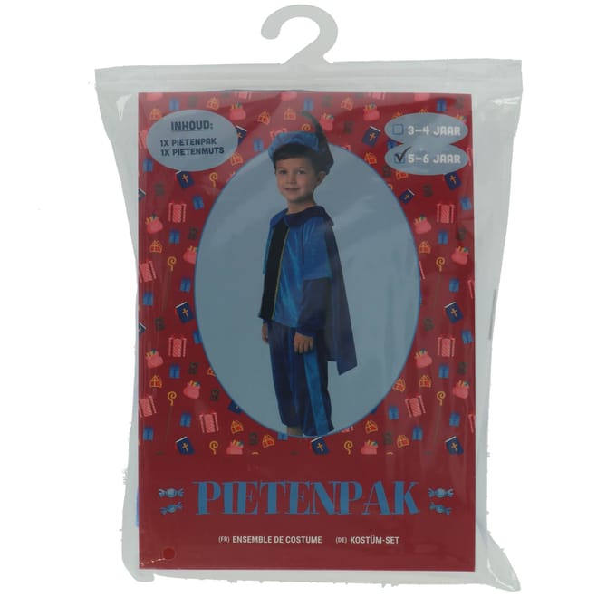 Pietenpak Blauw Cape 110-116 Cm