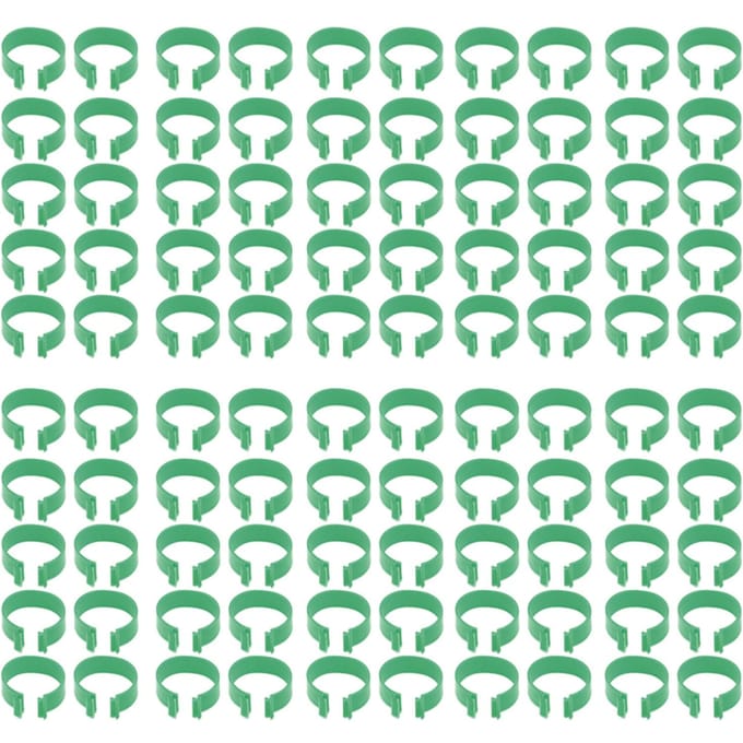 100 Stuks Pluimvee Voetring Open Type Gesp Kweek Kip Eend Gans Voetring Kip Accessoire 20mm / 0.8in groen