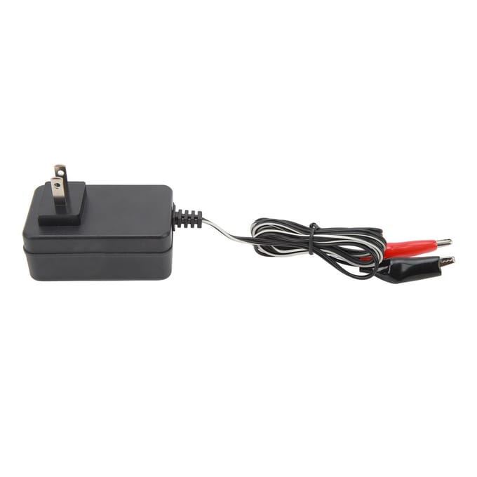 Acculader 12V 10W Draagbare Universele Oplader Adapter met Dubbele Klem voor Elektrische Fiets Scooter gray