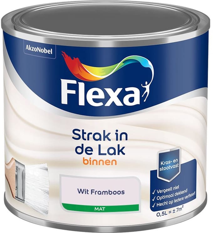 Flexa - Strak In De Lak Binnenlak Mat - Wit Framboos - Mengverf - 500 Ml