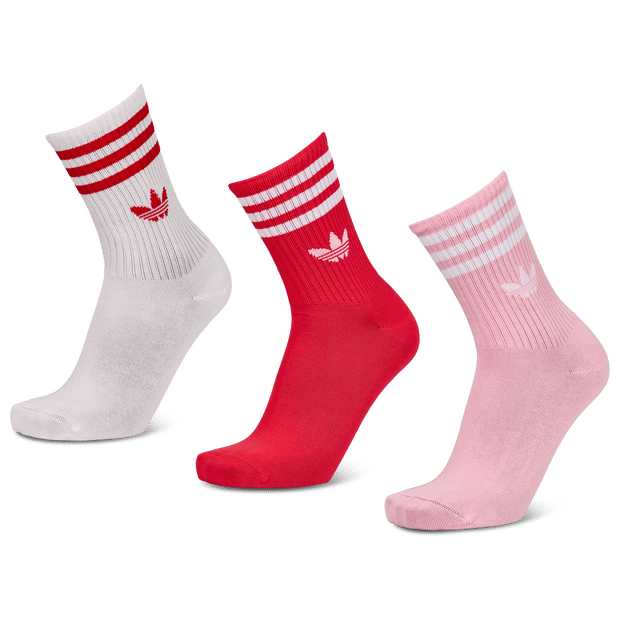 Adidas Mid Cut Crew 3 Pack Sokken Unisex - Roze - Maat 43-45