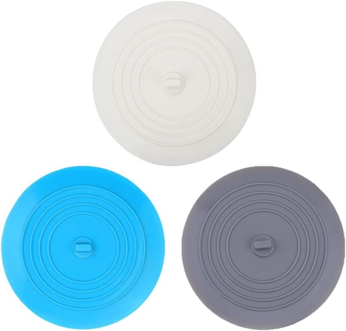 Siliconen Badstopper 3-pack - Platte Zuig Afvoerplug voor Keuken en Badkamer