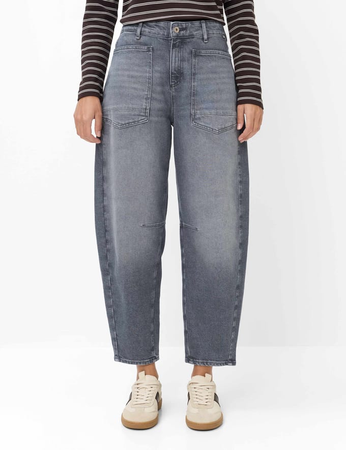Brax Dames Jeans  Style MEGAN S USED LIGHT GREY, denim lichtgrijs, maat 32L