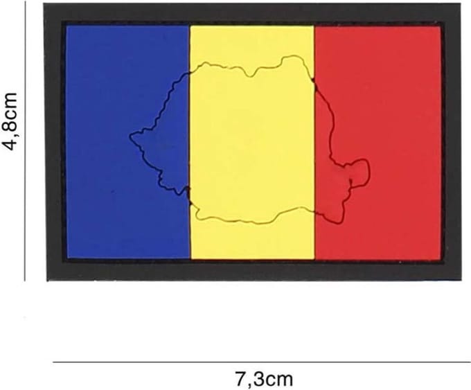 Embleem 3D PVC Roemenië met Contour