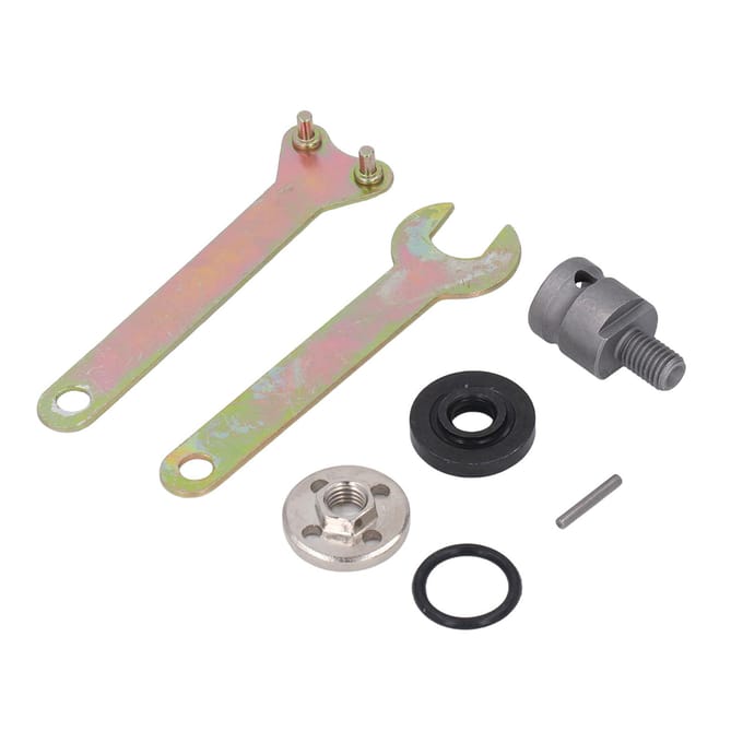 Kit de Conversion Clé Électrique en Meuleuse d'Angle Adaptateur de Coupe Polissage Meulage Outil Clé gray