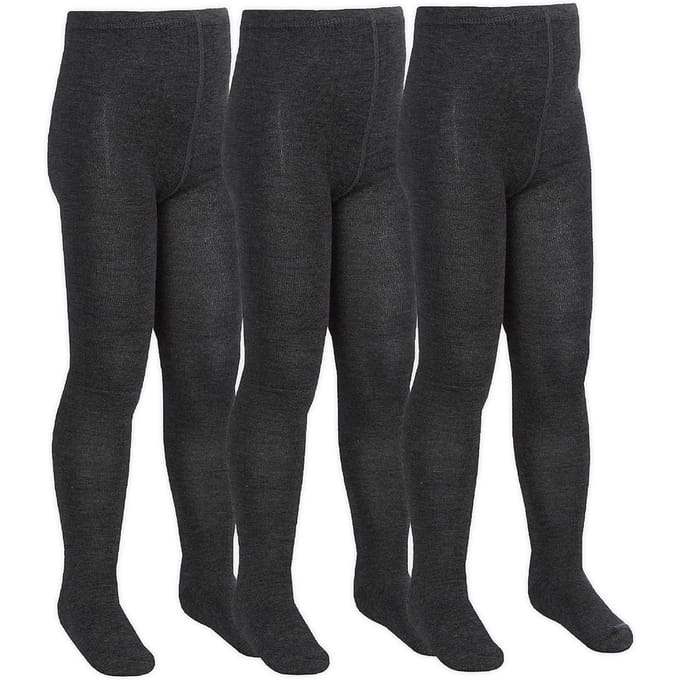 Sock Snob - 3 Paar Meisjes Bamboe Panty's Multipack | Effen Panty's voor School - Grijs