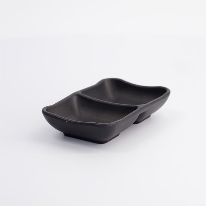 Tokyo Design Studio - Zen Sausschaaltje - Verdeeld - Zwart - 13 x 8,5 x 3 cm - Melamine
