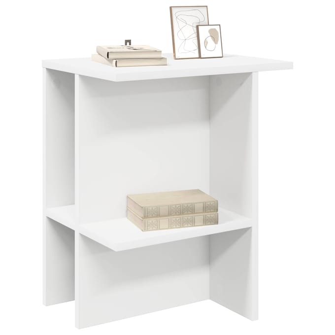 vidaXL - Salontafel - Wit - 40 - x - 30 - x - 49 - cm - Bewerkt - hout