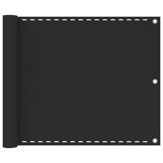 vidaXL - Balkonscherm - HDPE - 75x600 - cm - antraciet