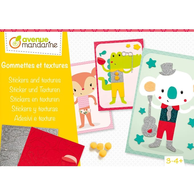 Multi-textuur sticker creatieve doos Avenue Mandarine