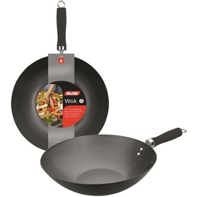 IBILI - Wok Moka, 30 cm, Staal, Anti-aanbaklaag