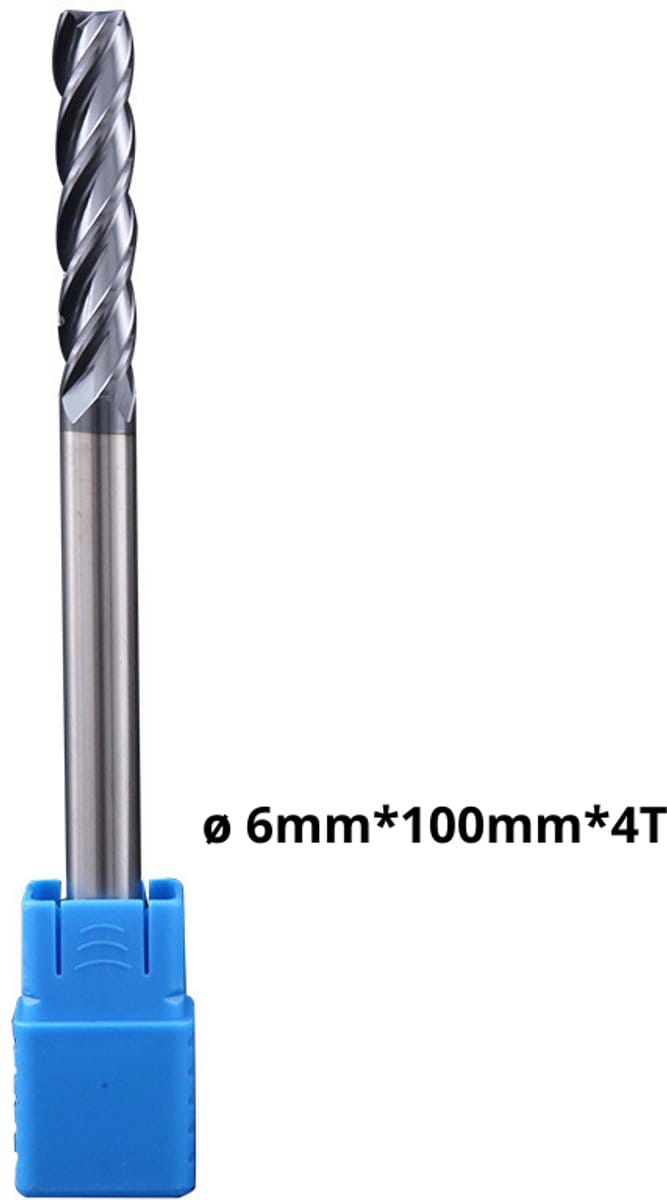 Vingerfrees – Frees – VHM Schachtfrees – 4-snijkanten – AlTiN coating – ø 6mm - lengte 100mm