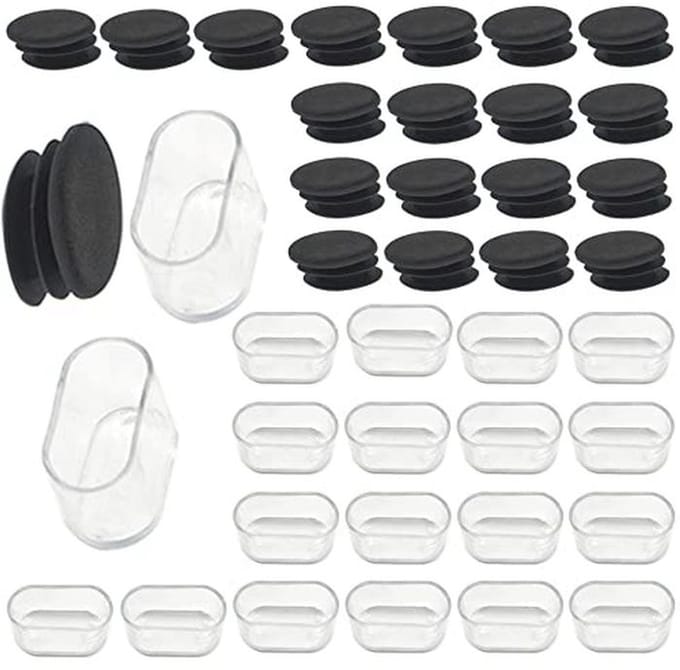 Rubberen Stoelpootdoppen - 40 Stuks voor Ovale Stoelen