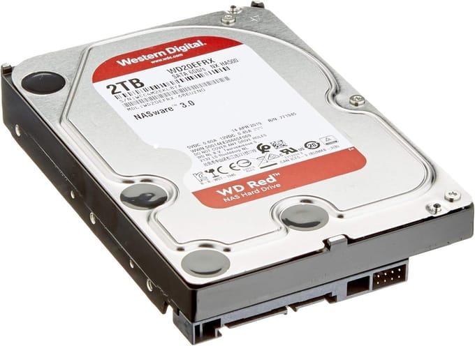 Interne Harde Schijf - Opslag Schijf - Data Opslag - NAS Systeem Geschikt - 2 TB - Rood