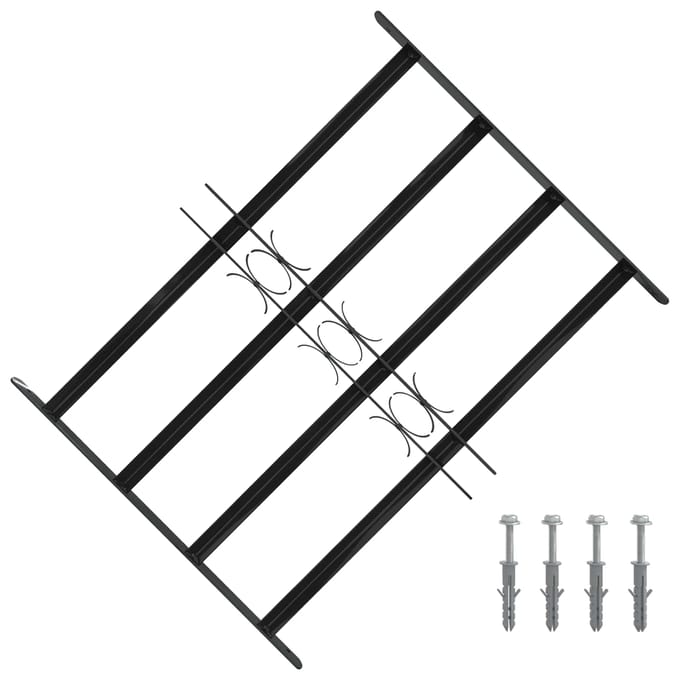vidaXL - Raam - Beveiligings - Grille - 75.5 - x - 60 - cm - Gegalvaniseerd - staal