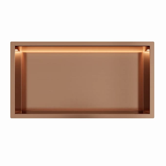 Copper RVS Inbouwnis 30x60x10cm met RGB verlichting