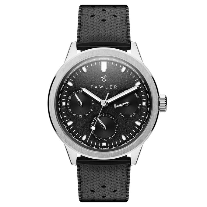 Fausto | Zwart Roestvrijstalen Horloge met Kalender