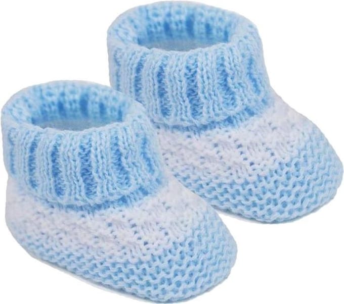 Soft Touch Babyslofjes Streep Acryl Blauw 0-3 Maanden
