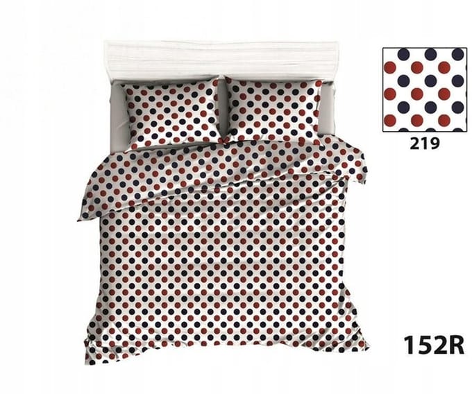 Katoenen Kussensloop 40x40 cm - Stippen Rood en Blauw
