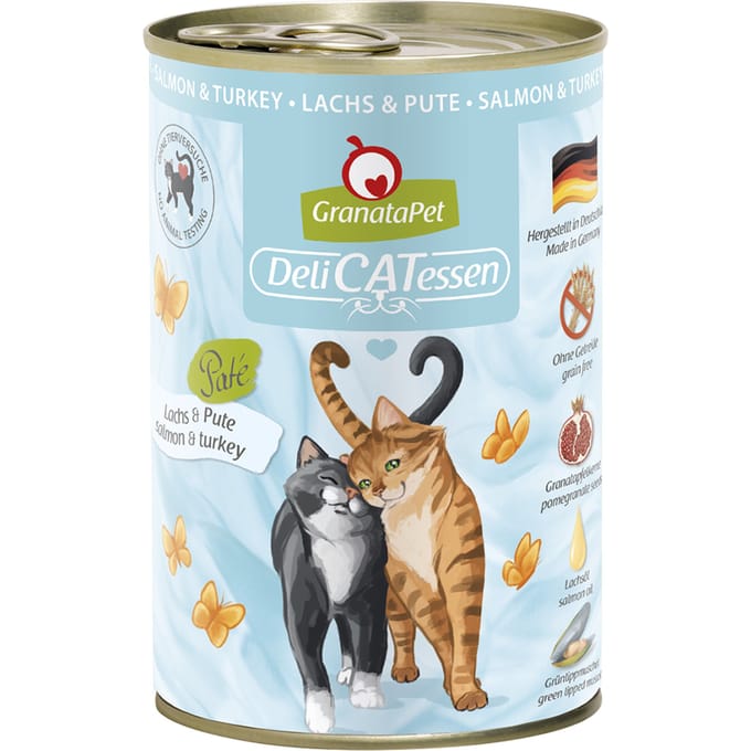 6x400g GranataPet DeliCatessen Zalm & Kalkoen Kattenvoer