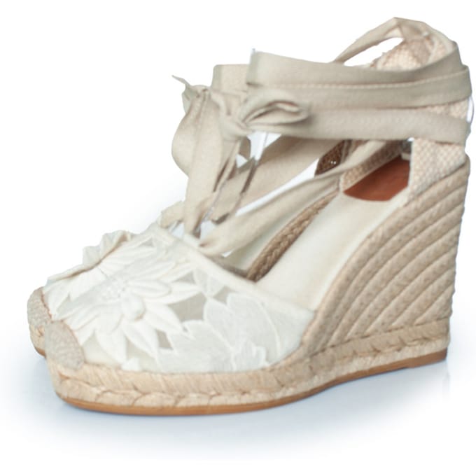 Tory Burch bloemen espadrille wedge