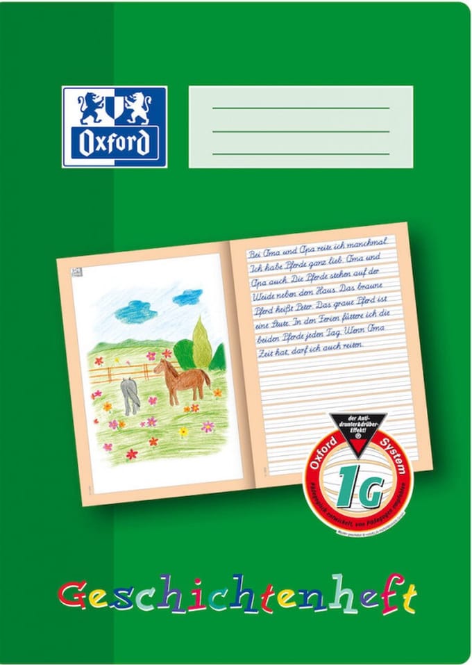 Oxford 100050091 schrijfblok & schrift Groen A4