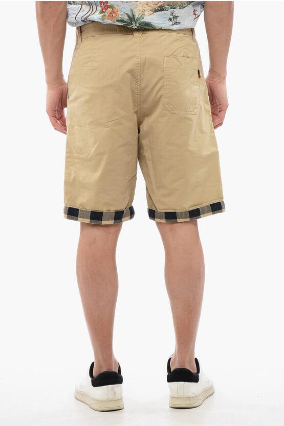Omkeerbare Buffalo Shorts in Beige