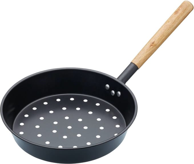 KitchenCraft Koolstofstaal chestnut roaster - 27 cm (10.5")